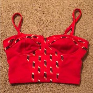 Crop top with adjustable straps